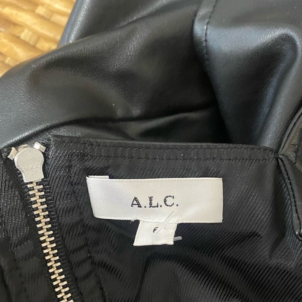 A.L.C Leather Black Top Lauryn II Top - Picture 5 of 9